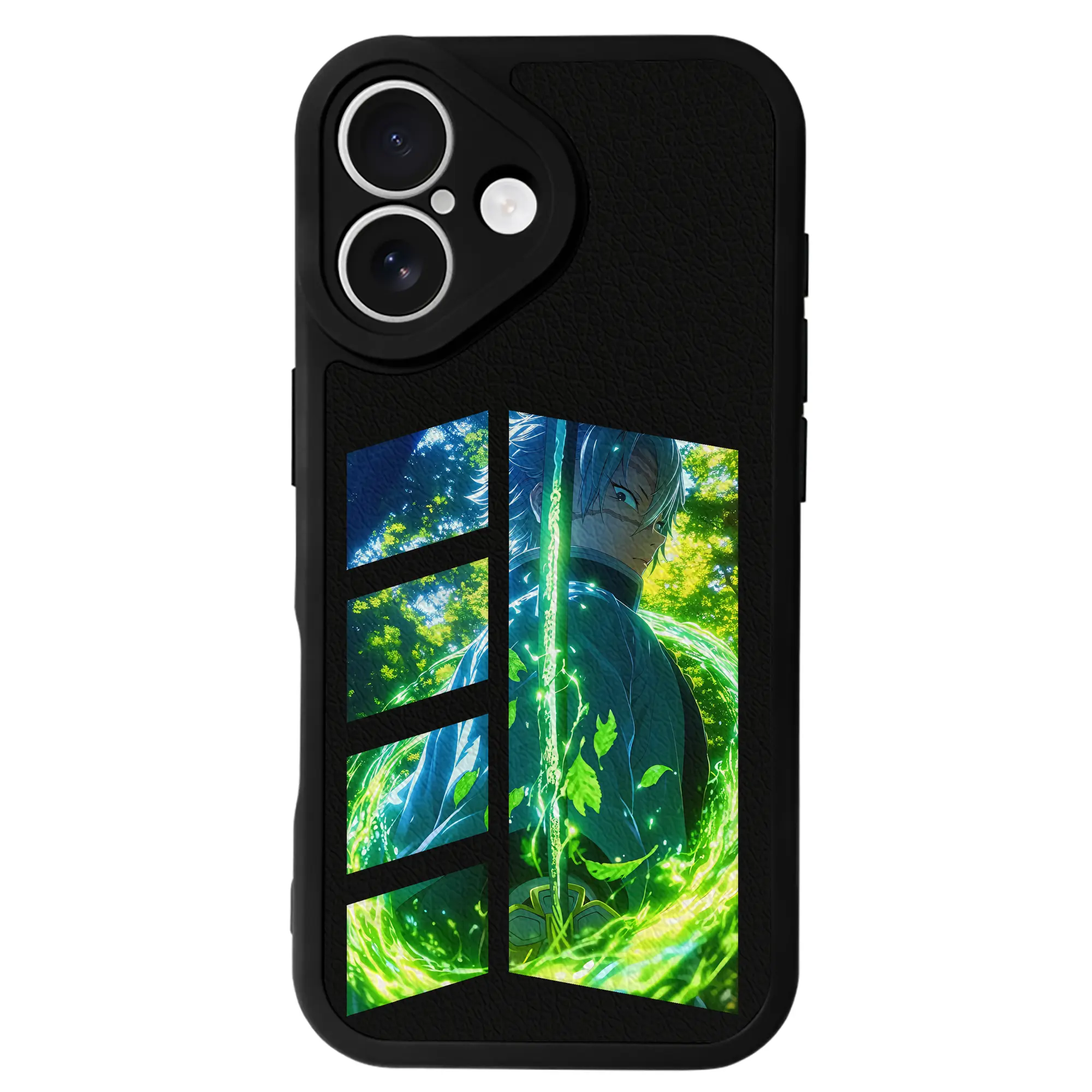 鬼滅の刃 グッズ,不死川 実弥 - IPhone 16シリーズ対応 ・ シリコンスマホケース ・ レザー調 ・ 高精度フィット ・ 耐衝撃 ・ ワイヤレス充電対応 ・ 精密カット